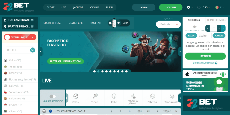 22bet casino prelievo veloce